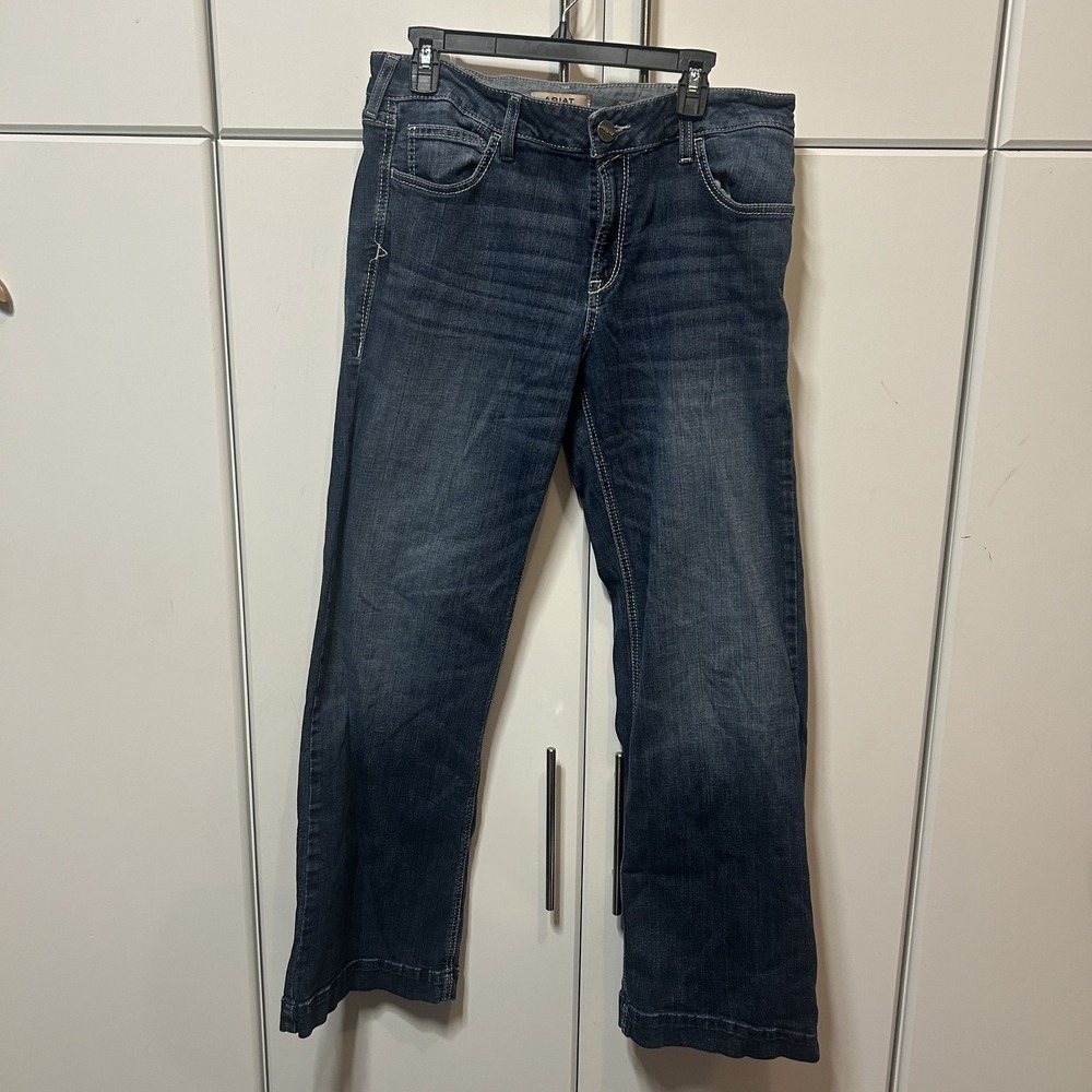 Ariat REAL Denim Perfect Rise Trouser Jeans Missouri Wash Wide Leg 33R 10040806